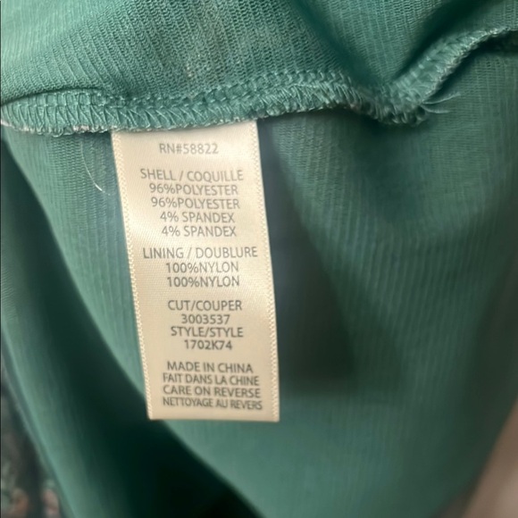 Max Studio Green Smocked Tank Top 335 - Picture 9 of 9